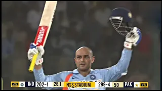 Viru Paji's Century and Chinna Thala's 80 help to defeat Pakistan ,Yuvi on fire ,MSD finish with a 6