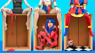 LadyBug Is Missing! Extreme Hide and Seek in Boxes Challenge!