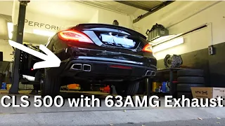 Mercedes CLS 500 with 63 AMG Exhaust modification | Brutal Exhaust Sound  | Motor Trading