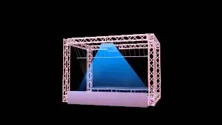 Holographic Projection Pepper Ghost setup with Christie projectors