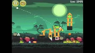 Angry Birds Seasons Ham'o'ween 1-2 Halloween 2012 Hamoween Walkthrough 3 Star