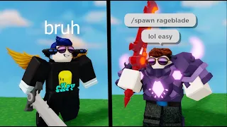 my friend Cheated in a 1v1.. but I still beat him LOL (Roblox Bedwars)