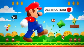 Mario DESTROYS anything on his path! | Evolution of Super Mario 3