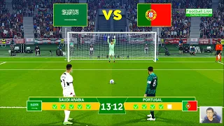 Saudi Arabia vs Portugal - Penalty Shootout 2023 | Ronaldo vs Saudia | eFootball PES Gameplay