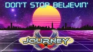 JOURNEY - DON'T STOP BELIEVIN' (80s Synthwave Remix) Special Music Video [80s Teen Movies]