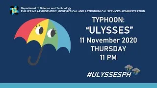 Press Briefing: TYPHOON "UlyssesPH"  Thursday 5AM November 12, 2020