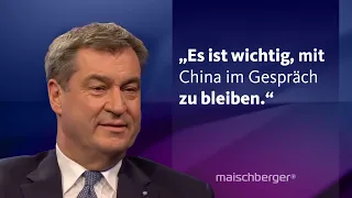 Bayerns Ministerpräsident Markus Söder über seine China-Reise, Gendern und Cannabis | maischberger