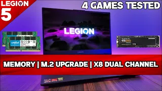 Legion 5 Memory & SSD Upgrade Walkthrough | 17% More Performance | 4 Games Tested