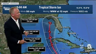 Tropical Storm Ian, 5 a.m. advisory for Sept. 25, 2022