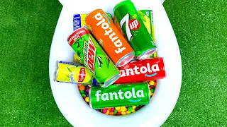 Experiment: Coca Cola, Fanta, Pepsi, Fantola, Mtn Dew, Sprite VS Mentos in the toilet