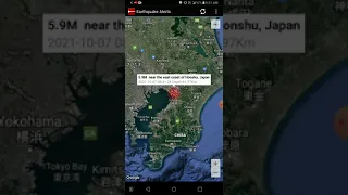 5.9 Earthquake Chiba, Japan 10-7-21