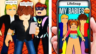 I Became a KID And Got ADOPTED BY THE @IBellaYT  FAMILY in ROBLOX SNAPCHAT...(FULL VIDEO)