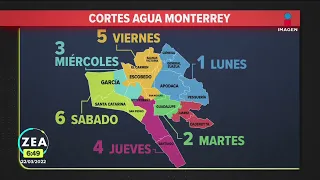 Anuncian cortes de agua en el Área Metropolitana de Monterrey | Noticias con Francisco Zea