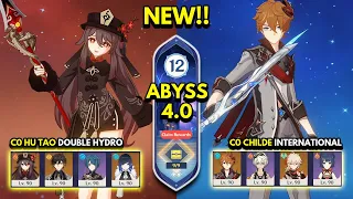 NEW Spiral Abyss 4.0 Floor 12 (9 Stars) C0 HU TAO & C0 CHILDE - Genshin Impact 4.0