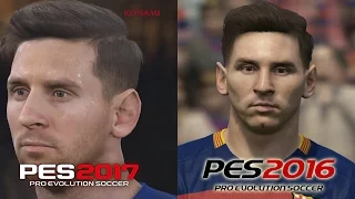 PES 17 vs PES 16 OFFICIAL GAMEPLAY COMPARISON|GRAPHICS COMPARISON