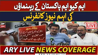 🔴LIVE | Important News Conference of MQM Pakistan leaders | ARY News LIVE