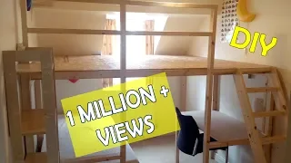 HOW TO MAKE A LOFT BED BUNKBED LARGE DIY LOFTBED CONSTRUCTION WALL TO WALL £100