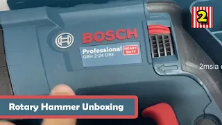 Bosch Rotary Hammer GBH 2-24 DRE 790W Unboxing Drill Dinding Concrete Senang Dan Power
