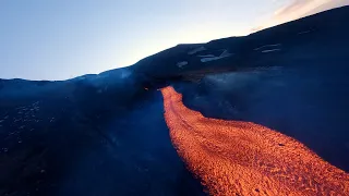 ETNA VOLCANO ERUPTION LAVA FLOW SURFING FPV DRONE 4K CINEMATIC