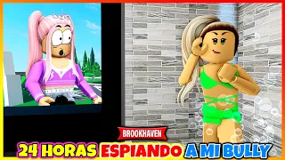 24 HORAS ESPIANDO A MI BULLY 😱 BROOKHAVEN RP ROBLOX (Historias de roblox)