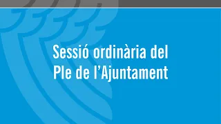 Sessió ordinària del Ple de l'Ajuntament del 28 de maig