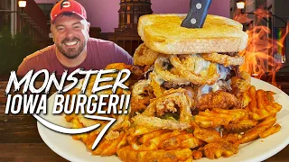 Legendary Monster Burger Challenge w/ Iowa Pork Tenderloin!!