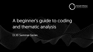 A beginner’s guide to coding and thematic analysis