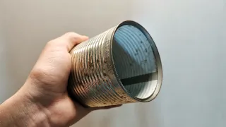 DON'T THINK to throw away the cans! Great DIY idea