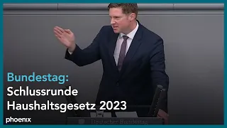 Bundestag: Schlussrunde Haushaltsgesetz 2023 am 09.09.22