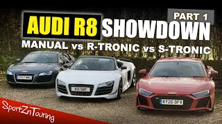 Audi R8 Showdown! Manual vs R-Tronic vs S-Tronic – #PurestR8 Part 1