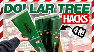 Grab CHRISTMAS TREES from $1 Dollar Tree!! *HUGE HACKS*🎄