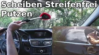 Autoscheiben streifenfrei reinigen | Windschutzscheibe richtig putzen | Carbontücher & Teleskop