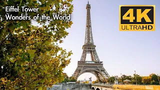 Eiffel Tower Paris 4K  - 🇫🇷 France - Eiffel Tower day & Night Aerial View | Wonders Of the World