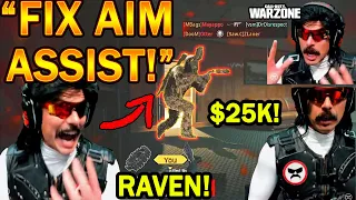 DrDisrespect LOSES IT at AIM ASSIST in $25K Warzone Tournament vs Controller Players!