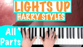 How to play LIGHTS UP - Harry Styles Piano Tutorial (Chords Accompaniment)