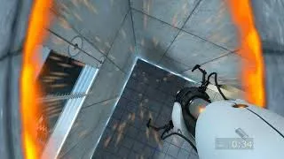 Portal 1, Chamber 15 speedrun (37s) (no portal bumping)