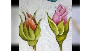 veja como pintar botão de rosa, pintura em tecido