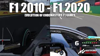 Evolution Of Codemasters F1 Games - F1 2010 - F1 2020