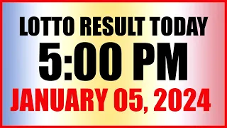 Lotto Result Today 5pm January 5, 2024 Swertres Ez2 Pcso