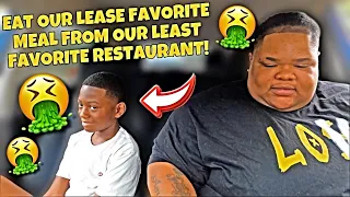 EATING OUR LEAST FAVORITE MEAL FROM OUR LEAST FAVORITE FAST FOOD RESTAURANT (CHALLENGE FAIL) 🤮