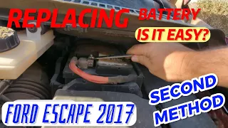 EASY REMOVING AND INSTALLING BATTERY IN A 2017 FORD ESCAPE SE IN 2023