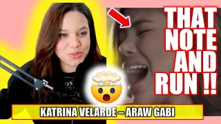 🚨She DESTROYS this song! KATRINA VELARDE REACTION - ARAW GABI | REACTION TO FILIPINO MUSIC #reaction