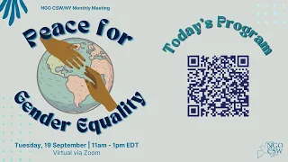 Peace for Gender Equality | September 2023 Monthly Meeting