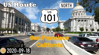 US-101, San Francisco, California, scenic driving northbound