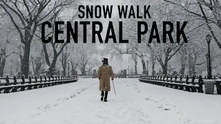 Central Park Snow Walk | Storm Lorraine | February 13, 2024 | 4K