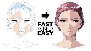 How To COLOR FASTER In Digital Art [E A S Y]