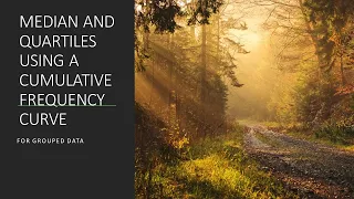 Plotting cumulative frequency curve to find median and quartiles