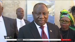 President Ramaphosa addresses the media in Bloemfontein