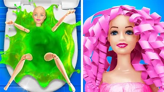 Ugh🤢! Why Is The Water Dirty? BARBIE MAKEOVER IN JAIL ! Cool Crafts & Tiny DIY Ideas by 123 GO!
