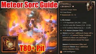 Diablo 4 | Season 4 | Meteor Sorc Guide T80+ Pit